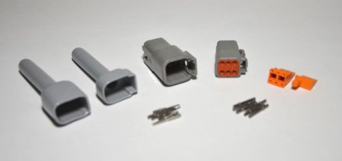 Deutsch dtm 6-pin genuine connector kit 20awg solid contacts with boots