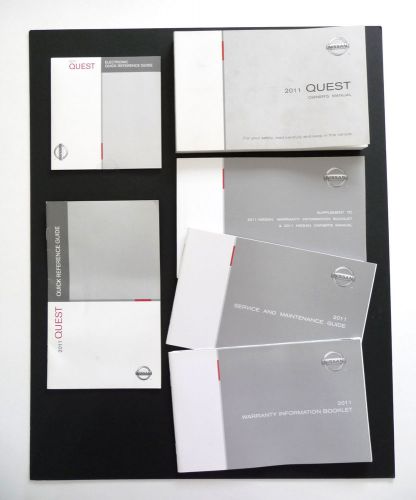 2011 nissan quest oem owner&#039;s manual kit good condition! owners guides with case