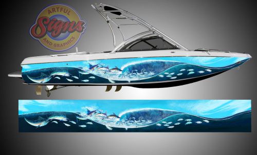 Marlin hunters ii boat wrap * new fish design * customized for your boat