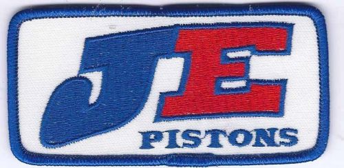 Je pistons racing patch 4-1/8&#034; long size new iron on embroidered us seller