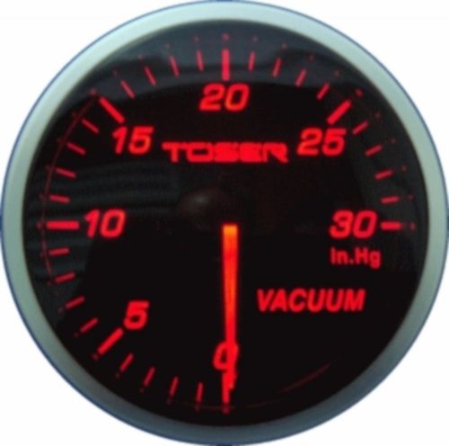 Toser new 60mm red led vacuum gauge inhg