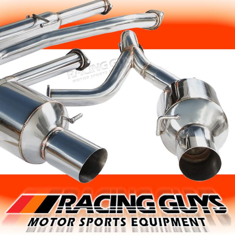 Fit 03-05 tiburon new stainless steel v6 dual catback exhaust muffler gt se set