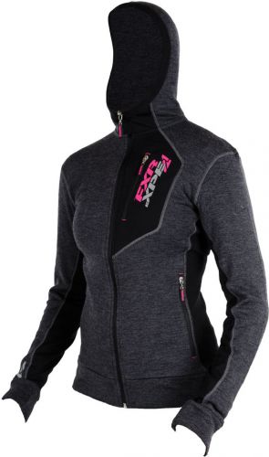 Fxr womens terrain 50% merino blend full zip hoodie top layer
