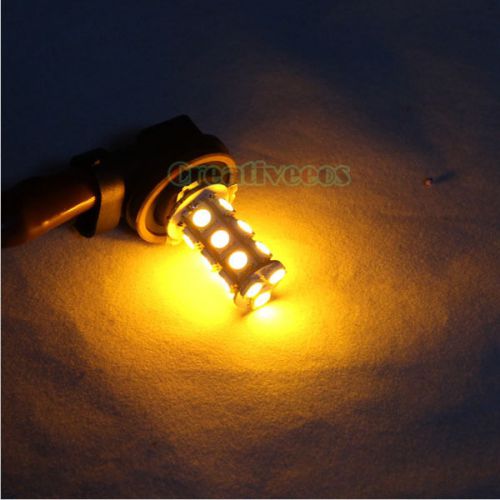 2x h11 5050 smd 12v car led fog light foglight driving bulb lamp amber yellow