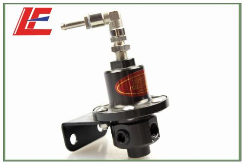 Universal adjustable car turbo fuel pressure regulator with gauge meter black