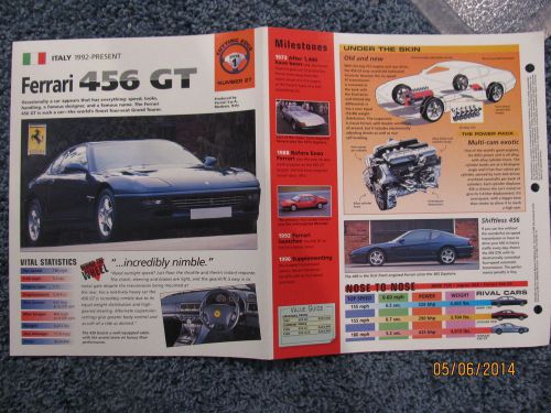 ★★ ferrari 456 gt -  collector brochure -  specs info 1992+ ★★