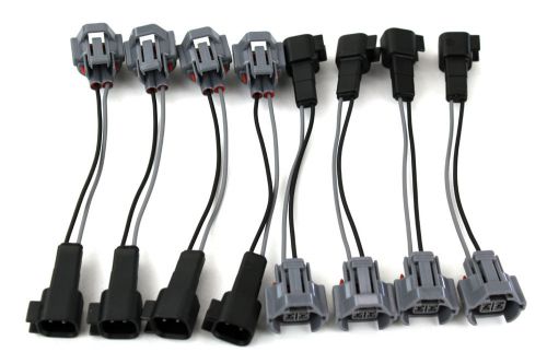 Bosch ev6 male to nippon denso female fuel injector adapter (set of 8)
