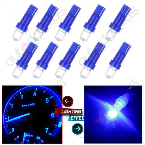 10pcs t5 37 58 70 73 74 dashboard panel gauge led wedge bulbs ultra blue light
