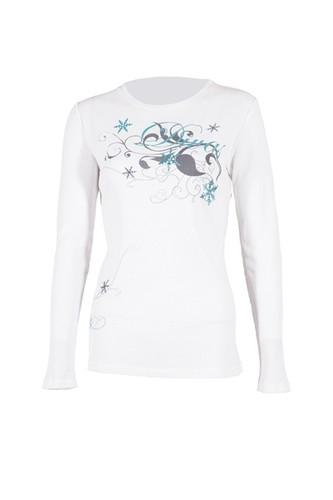 Divas snow gear ladies impress long sleeve thermal shirt - white (xl / x-large)