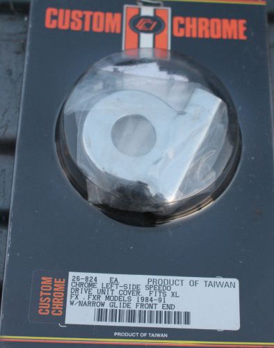 New harley left side speedo drive unit cover xl fx fxr 1984-1991 narrow (u-1025)