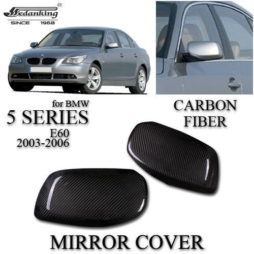 Car decorations mirror cover for bmw 5 series e60 2003-2006 carbon fiber