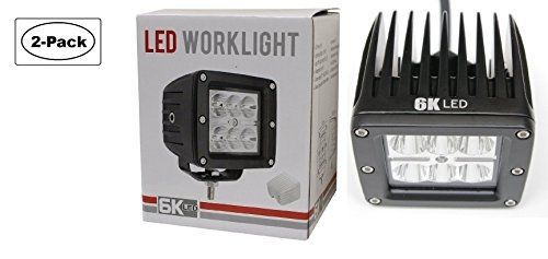 6k led 6kled 3" square 18w cube led spot off road rv atv utv quad side by side