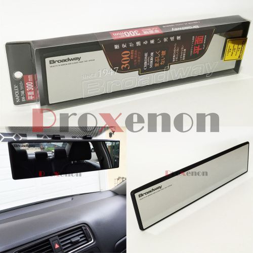Napolex broadway bw746 chrome 300mm flat #px21 clip-on wide face rearview mirror