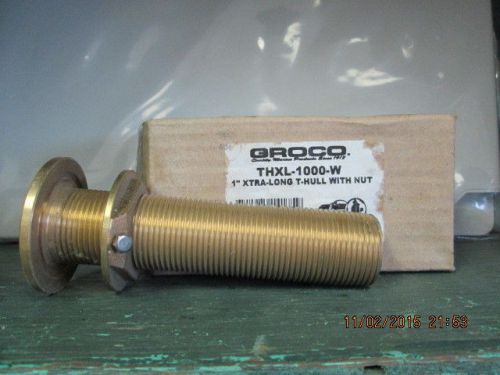 Groco thxl-1000-w 1&#034; xtra-long t-hull with nut new in box