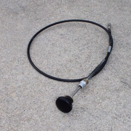 Nos vintage style aircraft throttle cable with black knob, 61&#034; -  aero commander