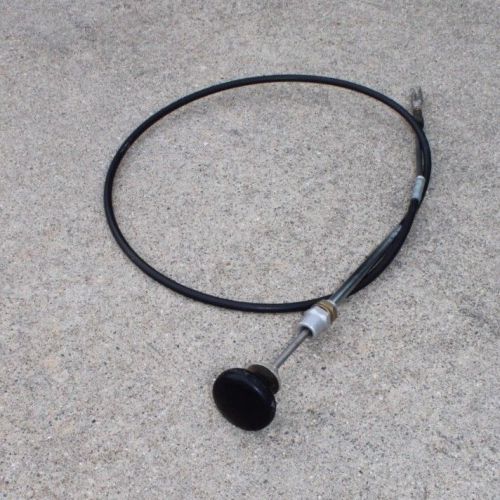 Nos vintage style aircraft throttle cable with black knob, 61" -  aero commander