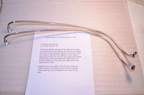 Austin healey 100/6 3000 brake clutch reservoir line kit copper nickel alloy