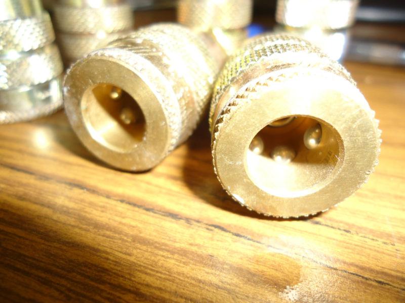 LOT OF 7 Charlotte Series F Air hose fittings Couplers M-style(?) Brass USA, US $15.00, image 3