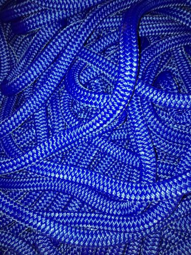 5/8" x 100 'anchor/ rope/mooring/dock line blue double braid nylon made in usa