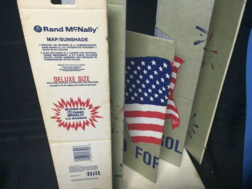 Vintage 1990 rand mcnally roadmap go for the gold auto car collectible sunshade