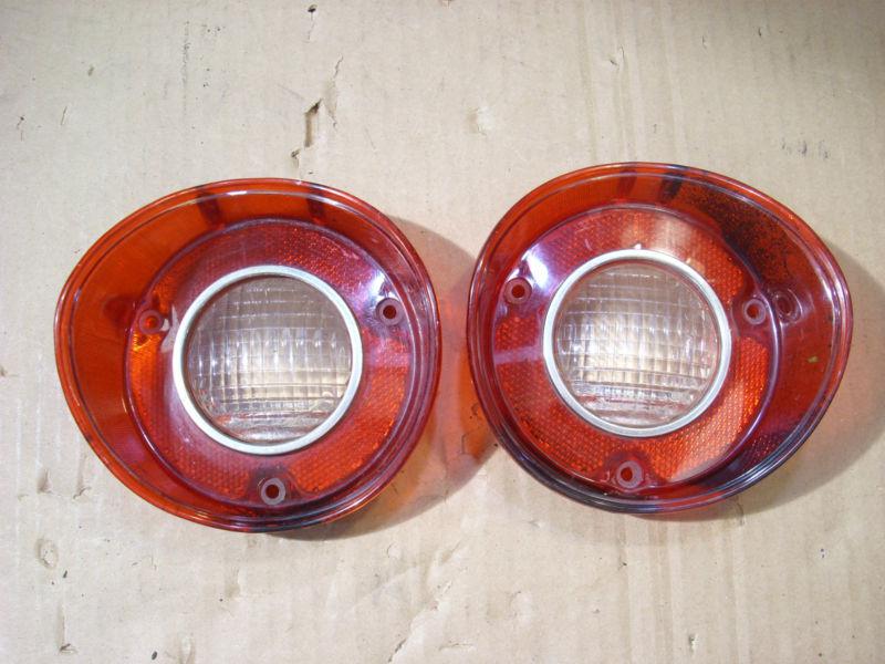 1971 chevelle back up lamp lenses gm pair
