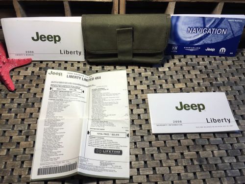 2008 jeep liberty owners manual + navigation book (clean set)  (( buy oem))