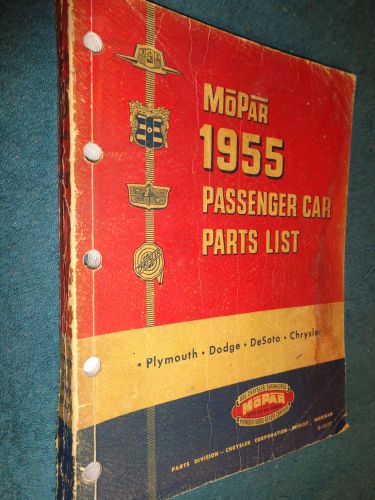1955 / dodge chrysler plymouth desoto parts catalog / original book!