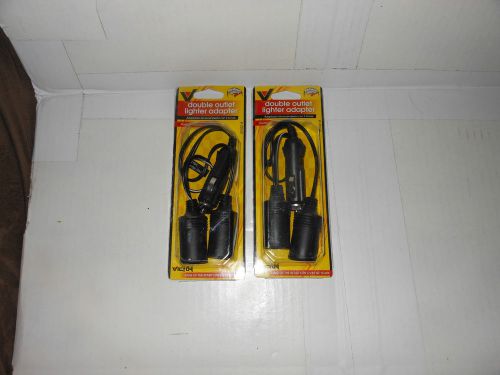 2 (two) 12 volt double outlet cigarette lighter adapter victor #5102-8--two unit