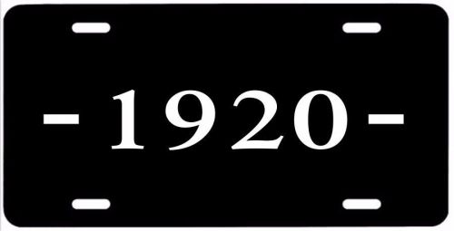 1920 year metal license plate, show car vanity tag, vintage street hot rat rod