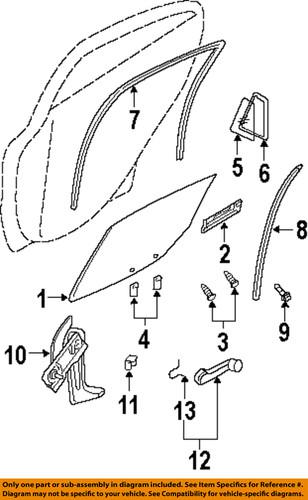 Kia oem 0k34a 72605 window channel/guide