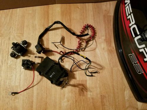 Mercury 25 hp electronics, cdi, starter solenoid, kill switch, all in pic