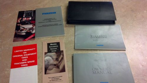 1998 mazda protege owners manual w/ mazda case booklets guides lot a127