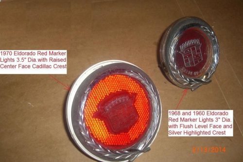 1970 cadillac eldorado rear side marker lights red 1969 1970 adaptable *
