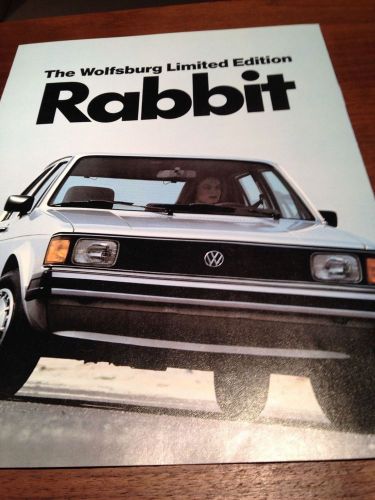 1983 volkswagen vw rabbit wolfsburg limited edition sales brochure