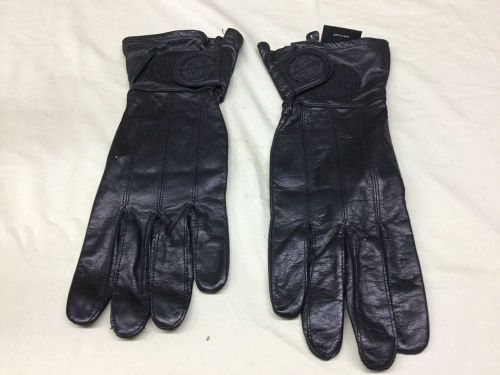 Harley davidson black leather riding gloves (xl)