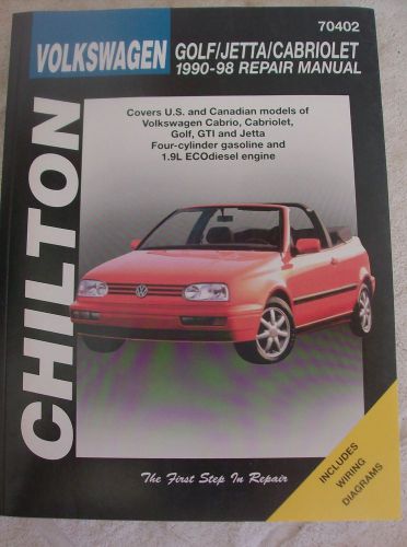 Chilton repair manual volkswagen golf/ jetta/ cabriolet 1990-98 # 70402