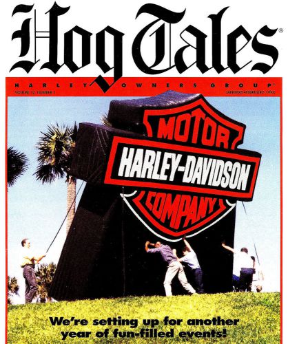 1994 jan/feb harley hog tales magazine -daytona beach--redding ca--louisiana