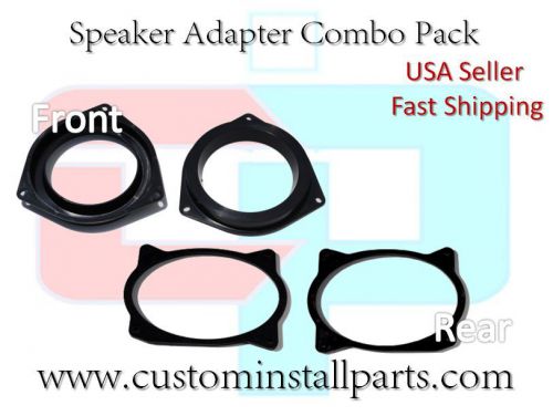 Aftermarket speaker adapter plates fits front and rear door combo pack