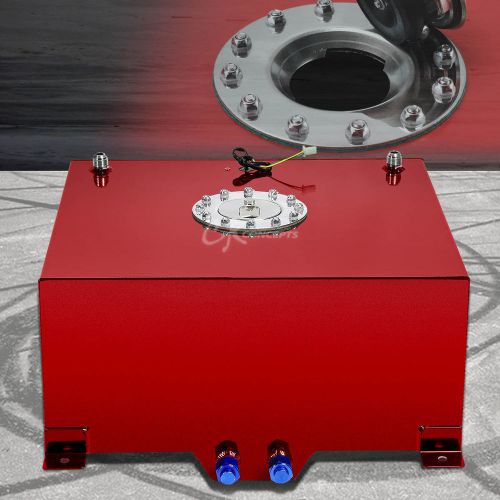 15.5 gallon/59l red coat aluminum racing/drift fuel cell tank+cap+level sender