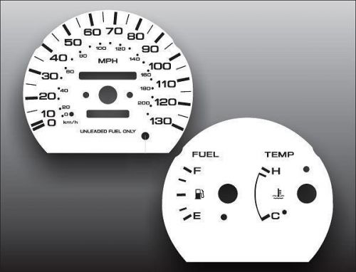Fits 1991-1992 nissan sentra non-tach no clock dash cluster white face gauges