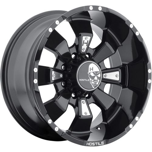 20x12 black hostile hammered h103 8x170 -44 rims trail grappler 35x12.5x20 tires