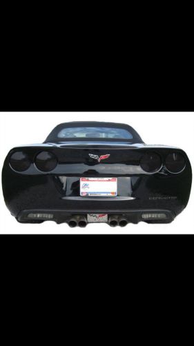 2005-2013 corvette c6 smoke acrylic blackout taillight covers 5 pc kit