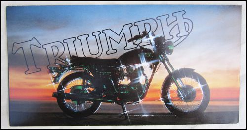 1979 triumph bonneville 750cc vintage motorcycle brochure poster t140 t140e