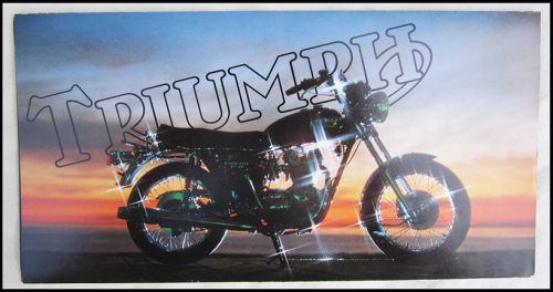 1979 triumph bonneville 750cc vintage motorcycle brochure poster t140 t140e