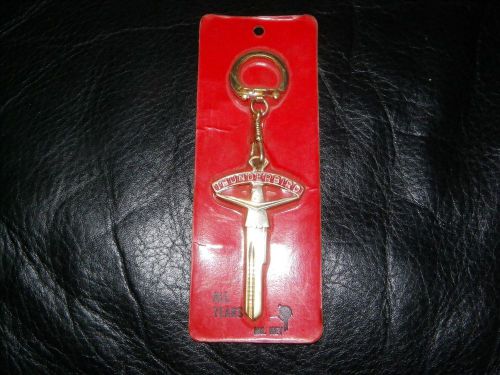 New &amp; sealed ~ vintage ford thunderbird crest gold tone blank uncut key