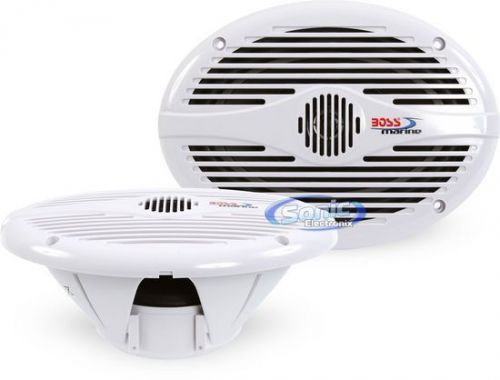 Boss mr690 300w rms 6&#034; x 9&#034; coaxial water resistant marine stereo boat speakers