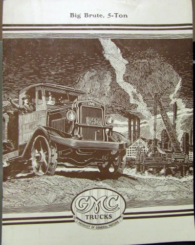 1925 gmc big brute 5 ton truck sale brochure catalog model k102a  k102b original