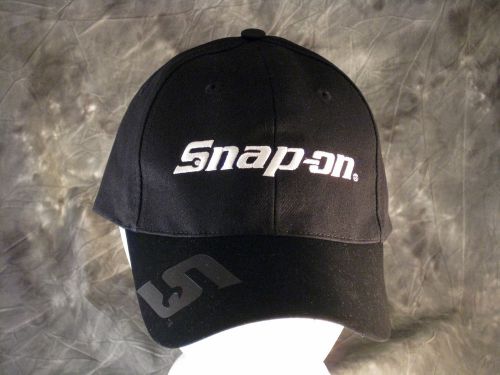 New snap on tools black / white embroidered logo velcro closure cap hat s brim