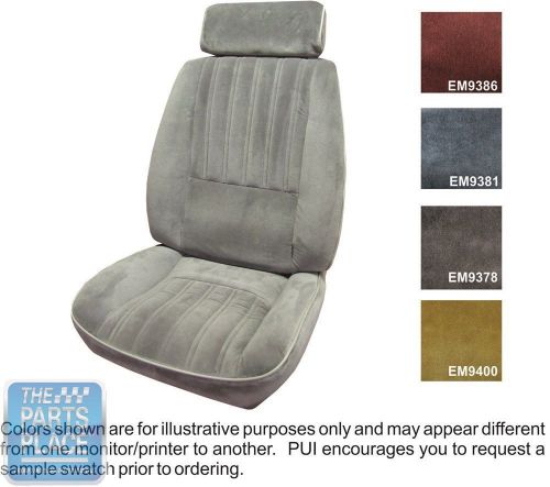 1987 regal t-type blue front buckets seat covers &amp; coupe rear - pui
