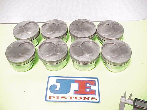 8 je forged sb chevy dome pistons 4.145" bore 1.062" ch 927 ump late model p1